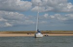 strak ankeren bij strand